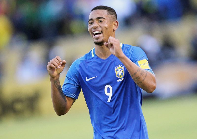 Gabriel Jesus of Brazil celebrates after scoring a goal against Ecuador in a World Cup 2018 qualifier in Quito, Ecuador September 1, 2016. u00e2u20acu201d Reuters picn