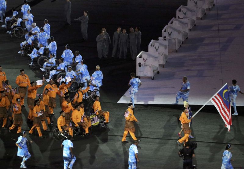 Athletes from Malaysia take part in the opening ceremony of the 2016 Rio Paralympics Rio de Janeiro, Brazil. u00e2u20acu2022 Picture released September 8, 2016. u00e2u20acu2022 Reuters pic