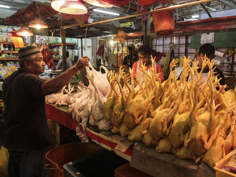 A man buys chicken at a wet market in Kuala Lumpur, September 29, 2016. u00e2u20acu2022 Picture by Yusof Mat Isa