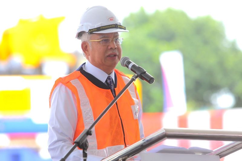Prime Minister Datuk Seri Najib Razak speaking at MRT line groundbreaking at the SSP Line worksite near Putrajaya Sentral, Putrajaya September 15, 2016. u00e2u20acu201d Picture by Choo Choy May