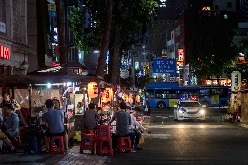Police used to shut down soju tents, but the city government is now allowing them through a more generous permit process. — Reuters pic