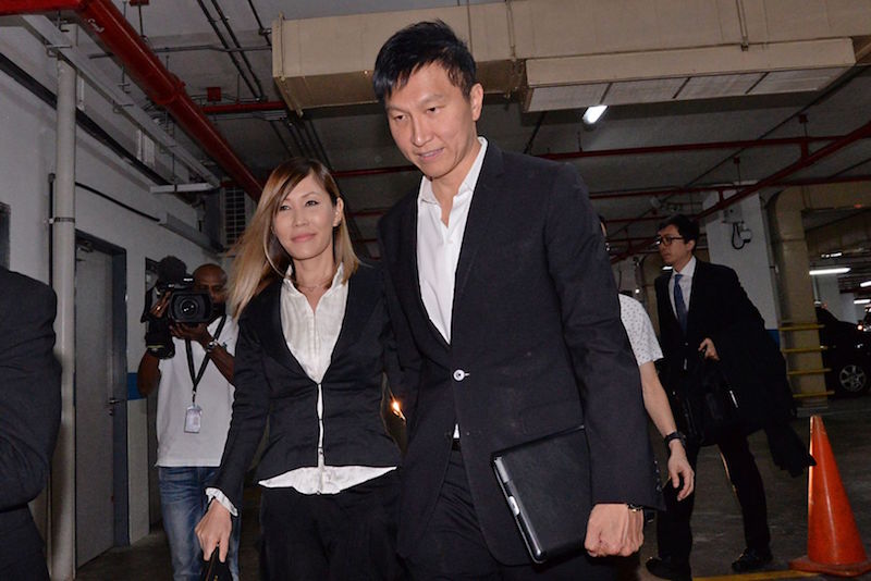 Kong Hee and his wife Sun Ho arriving at the Supreme Court on Sept 15, 2016. u00e2u20acu201d TODAY pic 