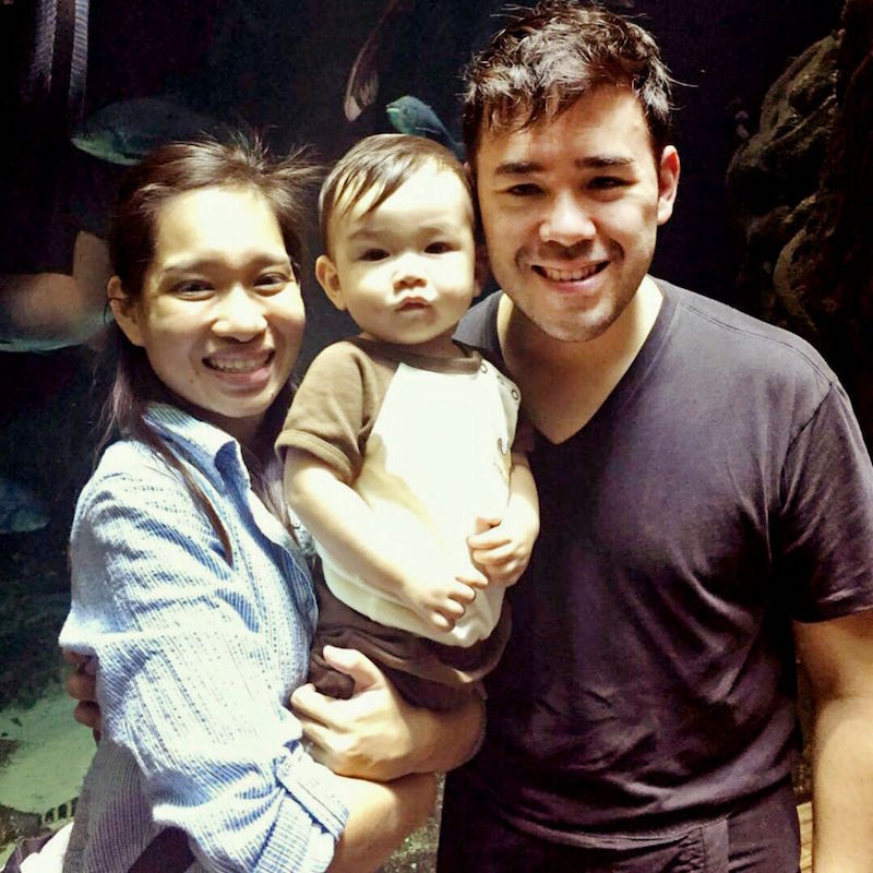 Besson with her husband and their baby. u00e2u20acu201d Picture courtesy of Leonie Besson