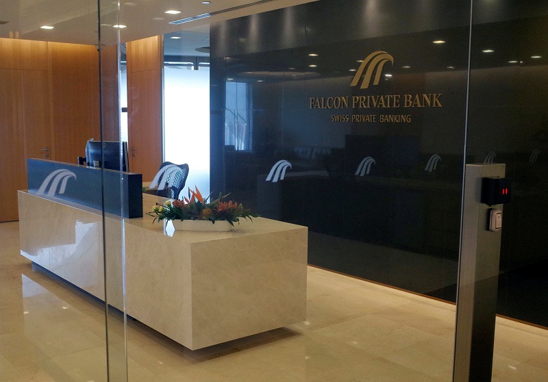 An empty reception area at Falcon Private Bank office in Singapore October 11, 2016. u00e2u20acu201d Reuters pic