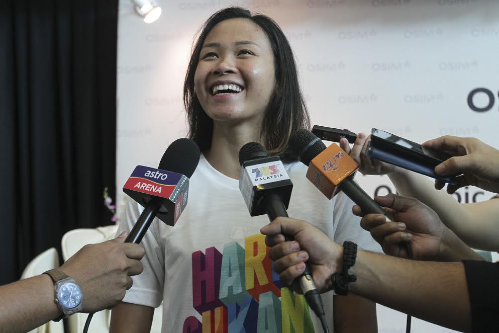 Pandelela, 23, berkata walaupun Dhabitah tidak meraih pingat Olimpik, namun pemenang pingat emas Sukan SEA 2015 itu mampu menyinar jika diberi peluang.u00e2u20acu2022 Foto oleh Yusof Mat Isa