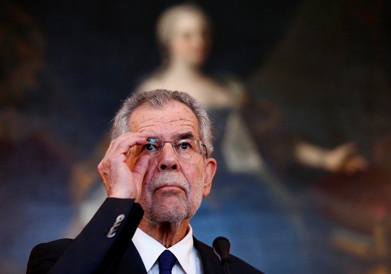 Austrian presidential candidate Alexander Van der Bellen, who is supported by the Greens, attends a news conference in Vienna, Austria, May 24, 2016. u00e2u20acu201d Reuters pic