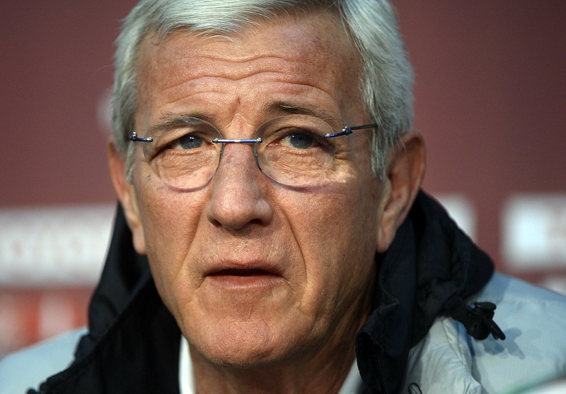 This file photo taken on December 20, 2013 shows Chinau00e2u20acu2122s football club Guangzhou Evergrande coach Marcello Lippi looking on during a press conference. u00e2u20acu201d AFP pic