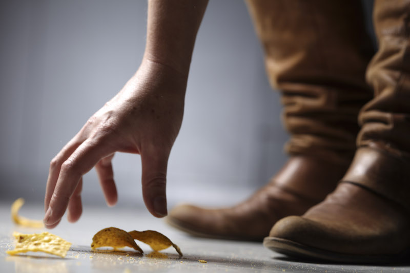Chips are picked up from a floor in New York October 7, 2016. Why are we so concerned with bacteria related to the five-second rule? Other surfaces are far more dangerous than the floor. u00e2u20acu201d Picture by Tony Cenicola/The New York Times