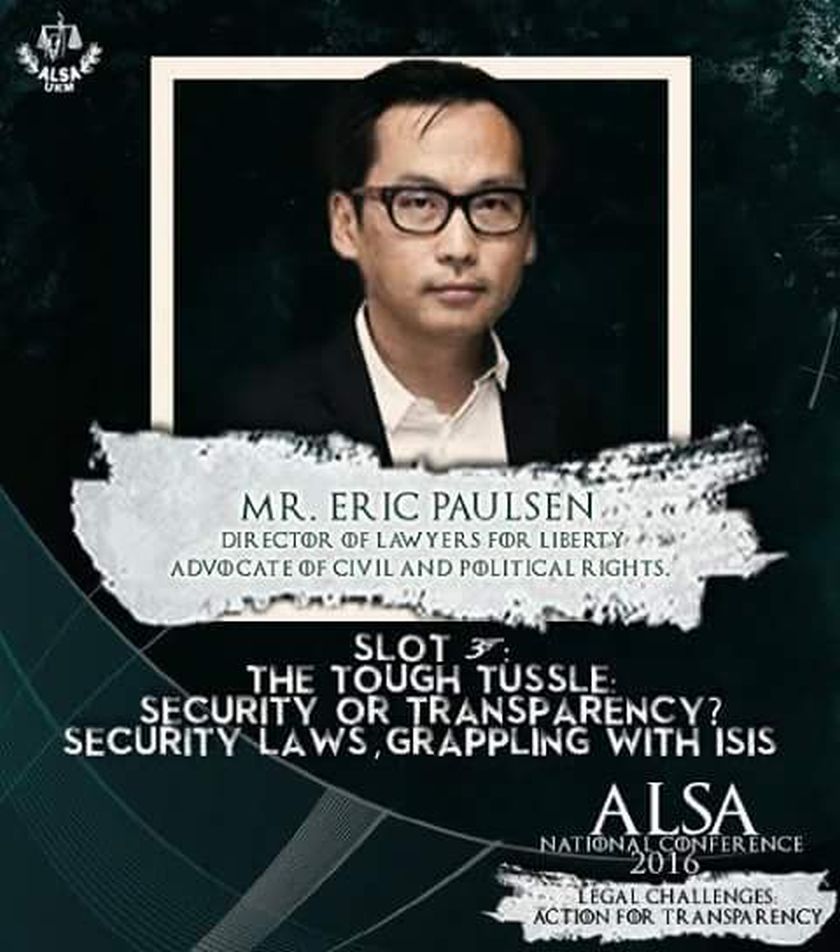 Lawyer Eric Paulsen features on the ALSA National Conference 2016. u00e2u20acu2022 Picture courtesy of Eric Paulsen