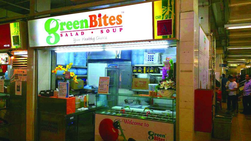 Green Bites outlet at Hong Lim Food Centre. u00e2u20acu2022Photo courtesy of Green Bites for Today Online