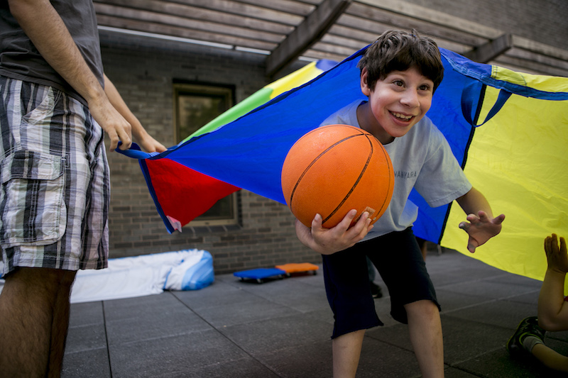 Nicholas Mir plays during a recess at Manhattan Star Academy in New York August 4, 2016. u00e2u20acu201d Picture by Sam Hodgson/The New York Times