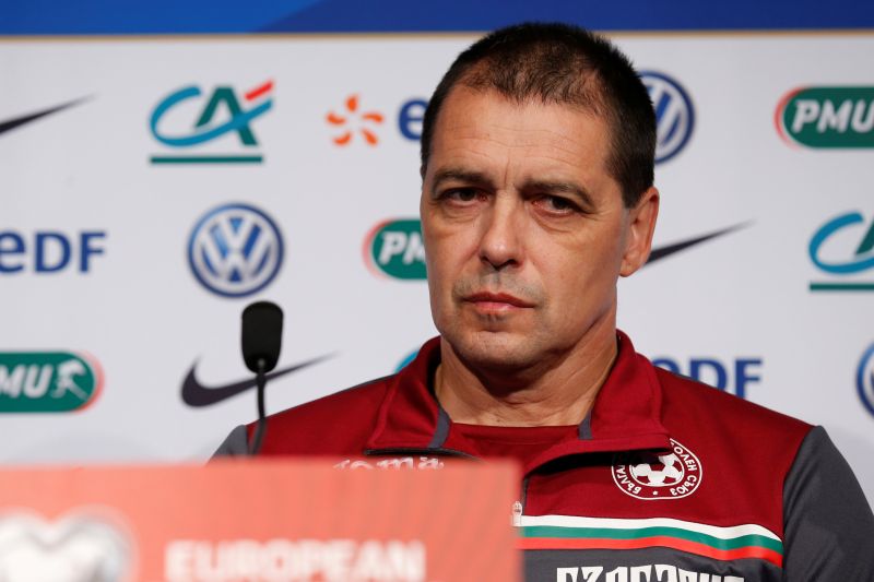 Bulgaria's head coach Petar Hubchev attends a news conference ahead of their match against France. u00e2u20acu2022 Reuters pic