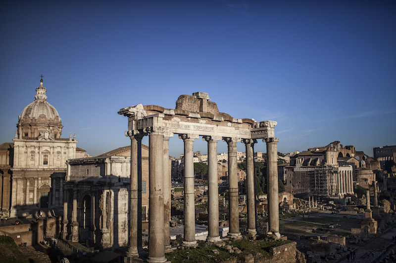 The Temple of Saturn, one the locations used in the classic movie u00e2u20acu02dcRoman Holiday,u00e2u20acu2122 in Rome December 12, 2014. u00e2u20acu201d Picture by Nadia Shira Cohen/The New York Times