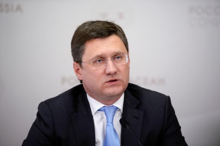 Russian Energy Minister Alexander Novak speaks during a news briefing at the Russia-Asean summit in Sochi, Russia, May 20, 2016. Host photo agency via Reuters