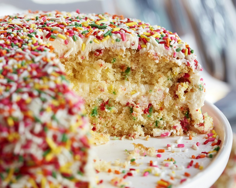The Sprinkle Cake from Sprinkles, Candace Nelsonu00e2u20acu2122s bakery chain, which has become a signature item with sprinkles inside and out, in New York, October 18, 2016. u00e2u20acu201d Picture by Jessica Emily Marx/The New York Times