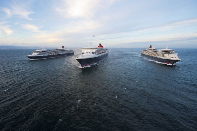 The three ships in the Cunard fleet. The company offers a 120-night around-the-world cruise departing January 7, 2017. — The New York Times pic