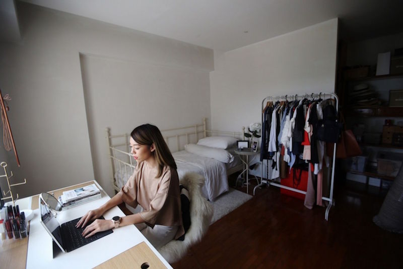 Andrea Chong at home in Singapore. — TODAY pic