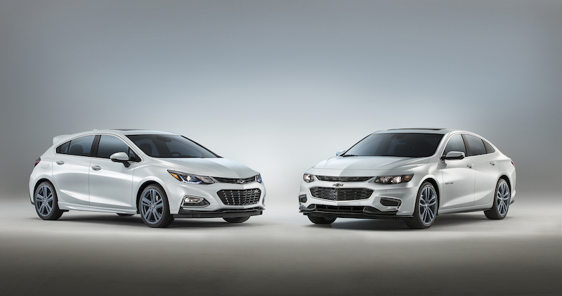 Chevrolet previews the Malibu and Cruze RS Hatch Blue Line concepts at the 2016 SEMA Show. u00e2u20acu201d AFP pic