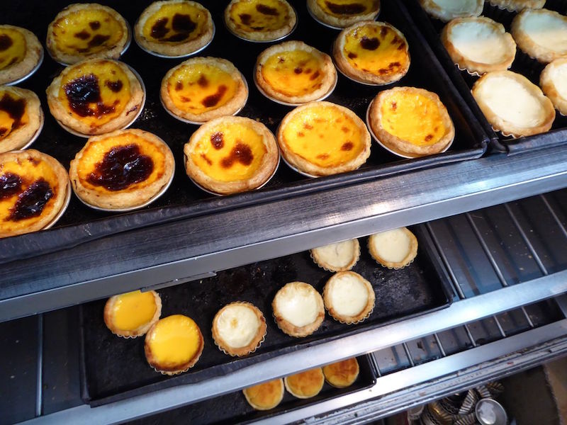A selection of tarts on trays at San Hou Lei. The downside is, they’re not served hot. — TODAY pic