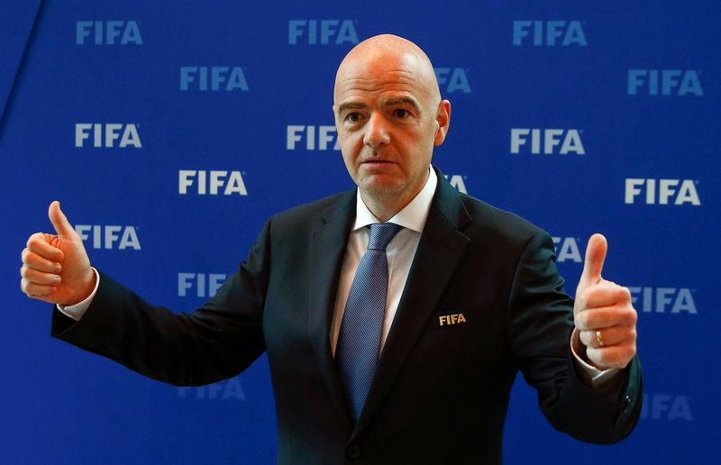 Fifa president Gianni Infantino gestures after a meeting of the Fifa Council at the Fifa headquarters in Zurich October 14, 2016. u00e2u20acu201d Reuters pic