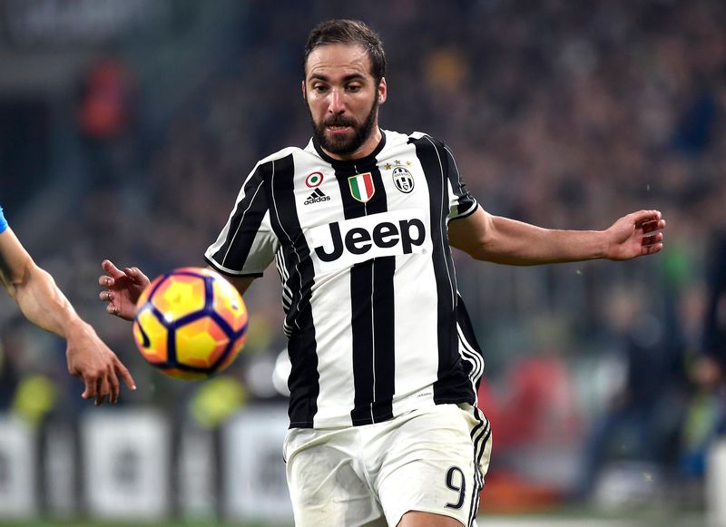 Juventus' Gonzalo Higuain in Serie A action against Napoli in Turin October 29, 2016. u00e2u20acu201d Reuters pic