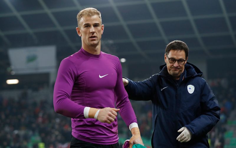 England's Joe Hart at the end of the World Cup qualifying match at Ljubljana October 11, 2016. u00e2u20acu201d Reuters pic