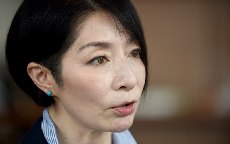 Japanese porn star-turned-novelist Mariko Kawana answers questions during an interview with AFP in Tokyo July 15, 2016. — AFP pic