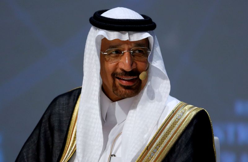 Saudi Arabiau00e2u20acu2122s Energy Minister Khalid al-Falih talks during the 23rd World Energy Congress in Istanbul, Turkey, October 10, 2016. REUTERS/Murad Sezer/File Photo