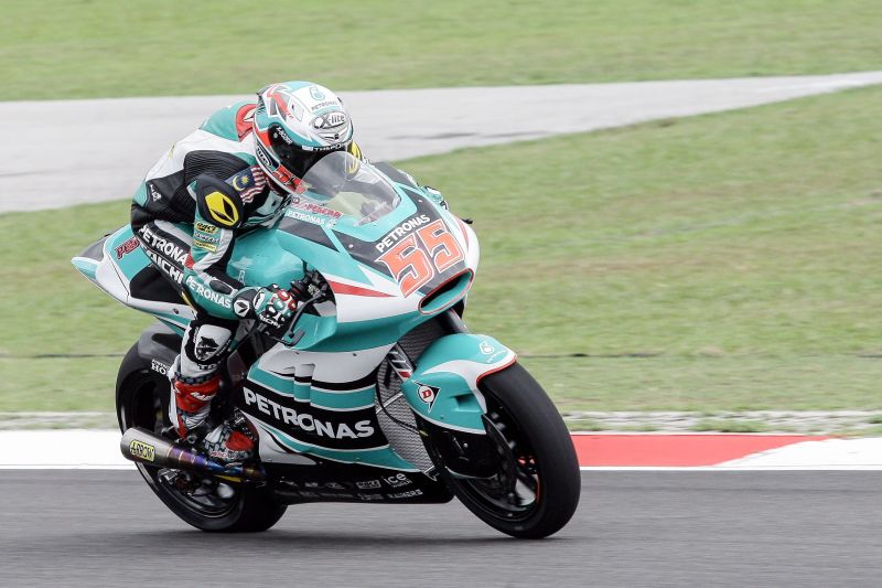 Hafizh Syahrin Abdullah of Petronas Racelina Malaysia in practice Moto2 MotoGP Grand Prix Malaysia 2016 at Sepang International Circuit Oktober 28. Bernama