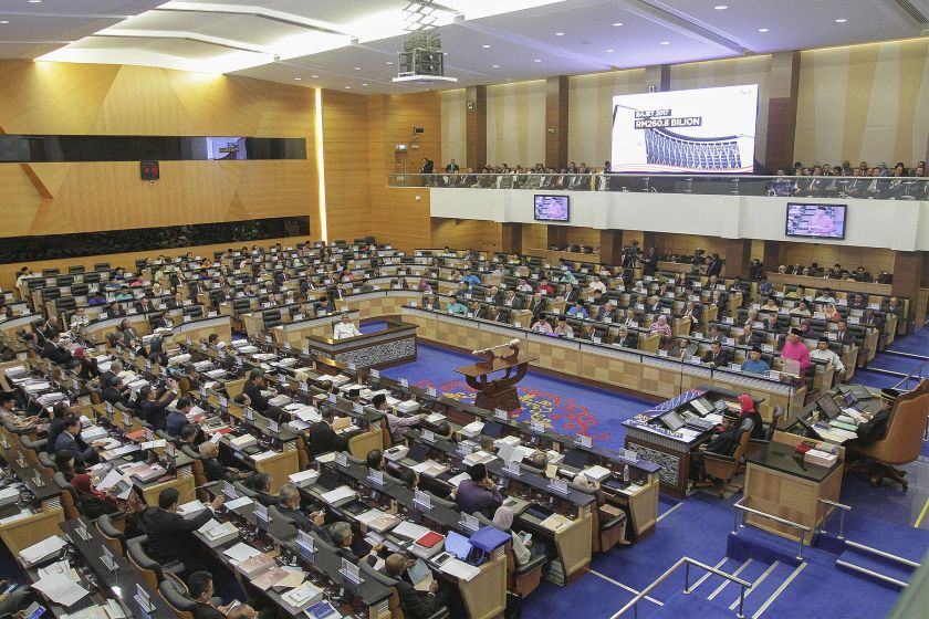 Prime Minister Datuk Seri Najib Razak is pictured tabling Budget 2017 before Parliament on October 21, 2016. u00e2u20acu201d Picture by Yusof Mat Isa