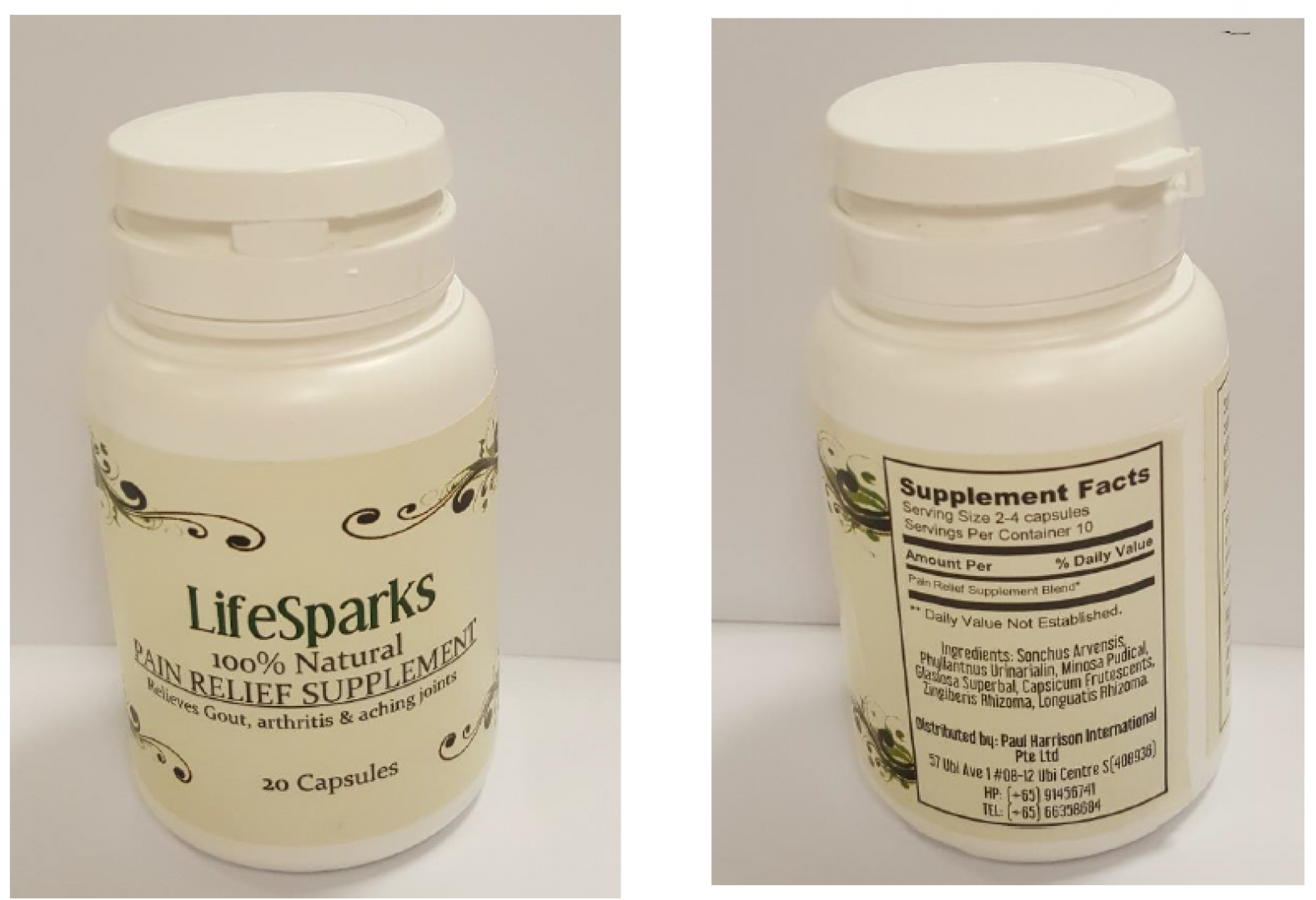 LifeSparks 100% Natural PAIN RELIEF SUPPLEMENT. u00e2u20acu201d Picture courtesy of HSAn