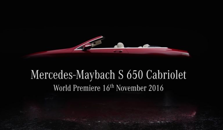 Teaser image for the Mercedes-Maybach S 650 Cabriolet. — Daimler AG handout pic via AFP-Relaxnews