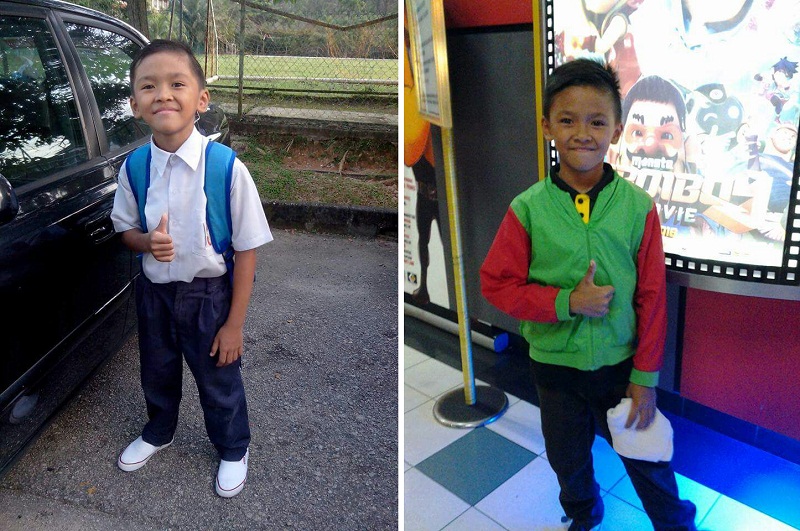 Pictures of Noor Ayrill Aqasha went viral on social media today after his parents sought netizensu00e2u20acu2122 help to find their son. u00e2u20acu201d Pictures via Facebook