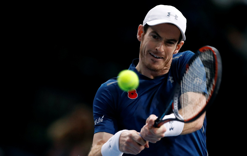 Andy Murray competing in the Paris Masters tournament men's singles quarterfinals, November 4, 2016. u00e2u20acu201d Reuters pic