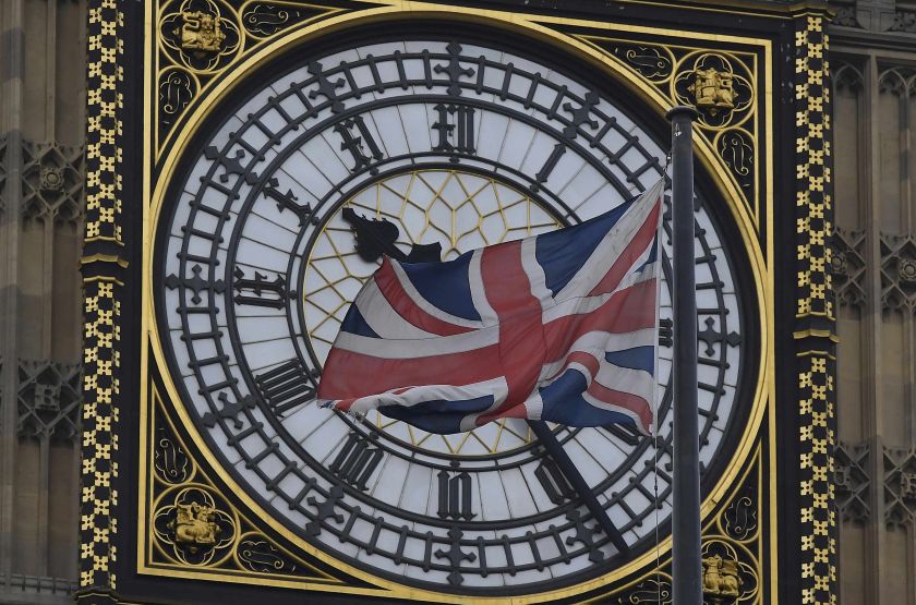 The British union flag flies in front of a clock face of the Big Ben clock tower in central London, Britain, November 4, 2016. u00e2u20acu2022 Reuters pic