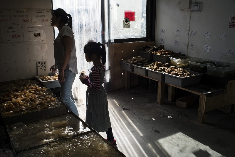 Seafood at Fei Long Market, which also offers produce and Asian groceries, in the Sunset Park neighbourhood of Brooklyn, October 7, 2016.