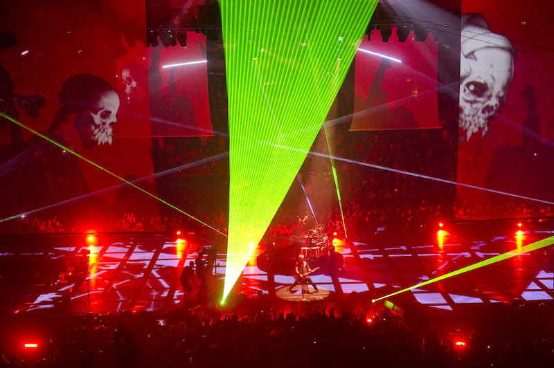 An undated handout photo of the band Metallica in the film 'Metallica Through the Never'. u00e2u20acu201d NYT pic 