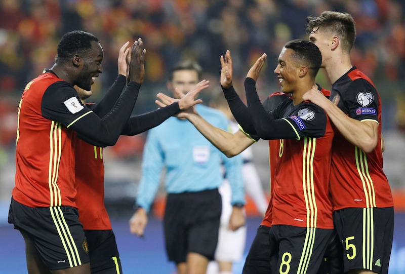 Belgium's Romelu Lukaku celebrates with team mates after scoring against Estonia during the Belgium v Estonia World Cup 2018 Qualifier match at King Baudouin stadium, Brussels, Belgium.u00c2u00a0u00e2u20acu201d Reuters pic