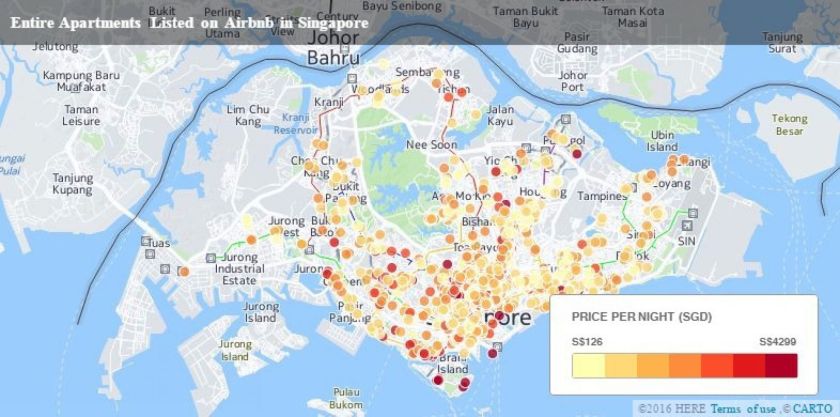 Entire apartments listed on Airbnb in Singapore. — TODAY pic