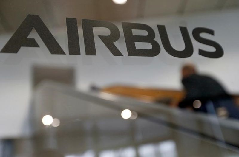 The logo of Airbus is pictured during the Airbus A350-1000 maiden flight event in Colomiers near Toulouse, France, November 24, 2016. u00e2u20acu201d Reuter pic