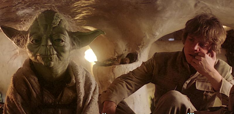 Yoda gives Luke some wise bird advice in this clip from the Bad Lip Reading YouTube video. ― Screengrab from YouTube