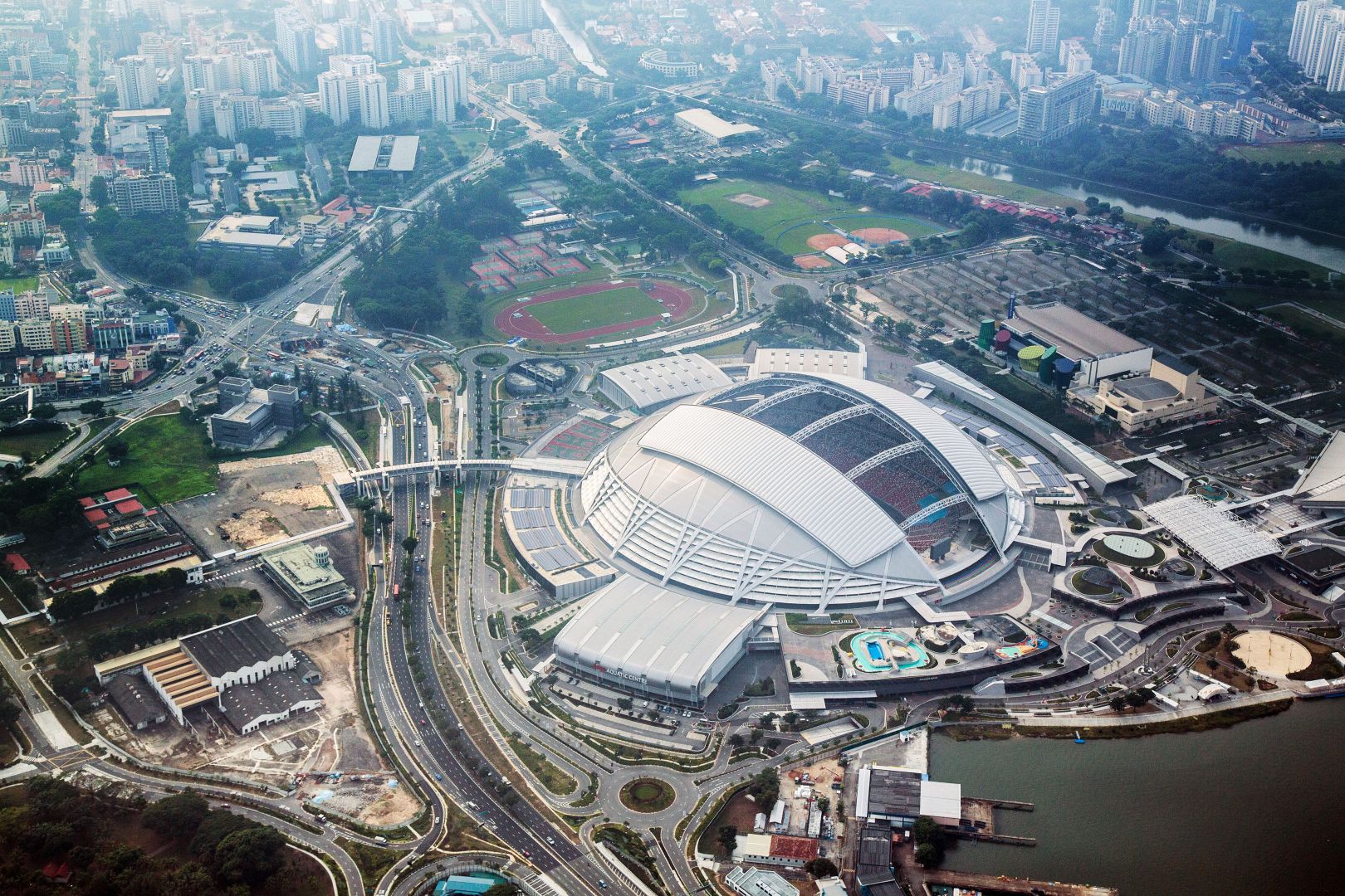 The 'crocodile' was sighted in the Marina Reservoir near the Sports Hub. u00e2u20acu201du00c2u00a0Bloomberg file pic