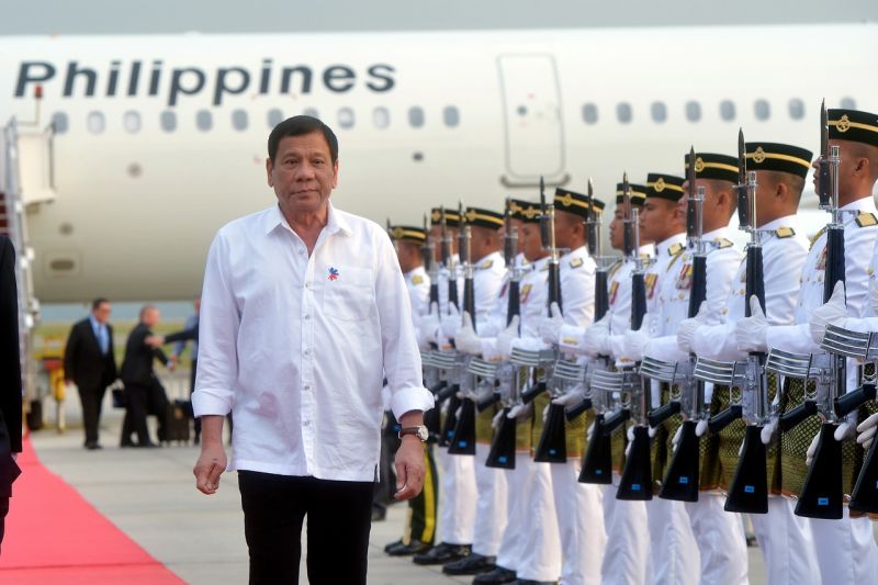 Philippines President Rodrigo Duterte arrived yesterday for a two-day visit to Malaysia. u00e2u20acu2022 Bernama pic
