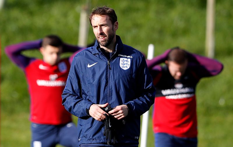England interim manager Gareth Southgate during training with the England squad at Burton-upon-Trent November 10, 2016. u00e2u20acu201d Reuters pic
