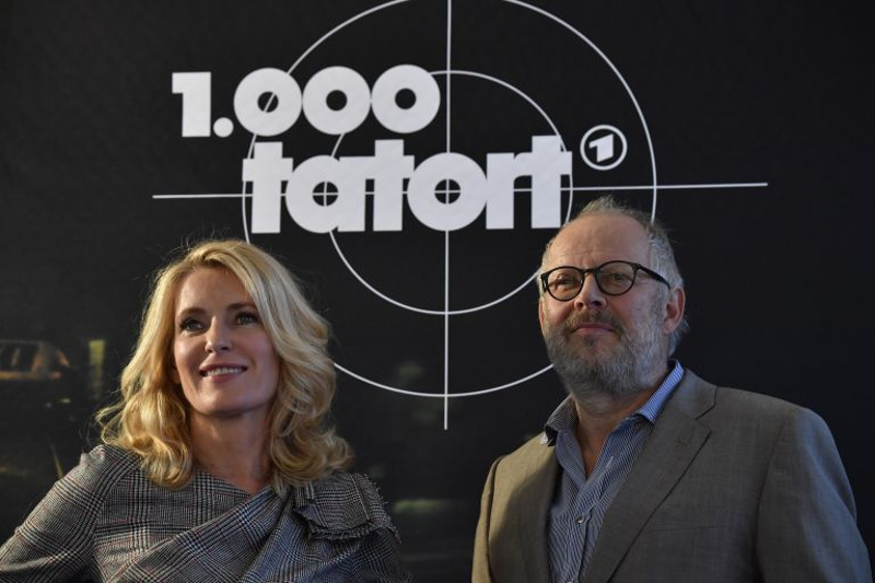 (From left) German actors Maria Furtwaengler and Alex Milberg posing for photographers during a presentation to the press of the 1000th episode of the German television crime drama u00e2u20acu02dcTatortu00e2u20acu2122 in Hamburg October 4, 2016. u00e2u20acu201d AFP pic