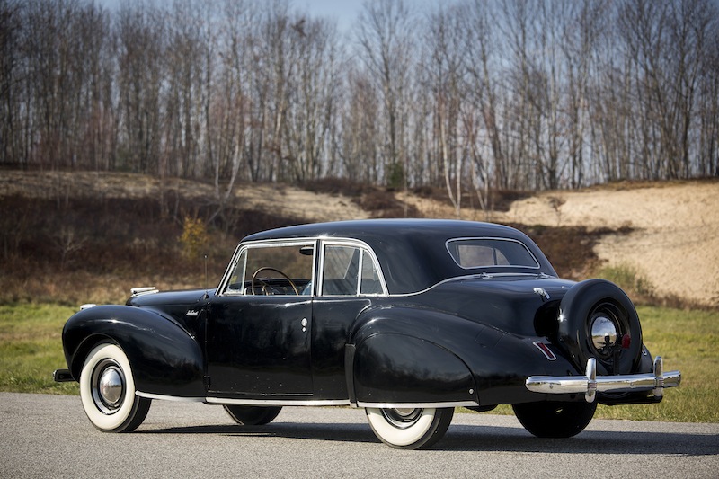 A 1941 Lincoln Continental coupe, used by the character Sonny Corleone in ,The Godfather, and sold at Bonham's 2013 Arizona auction. u00e2u20acu201d NYT pic 