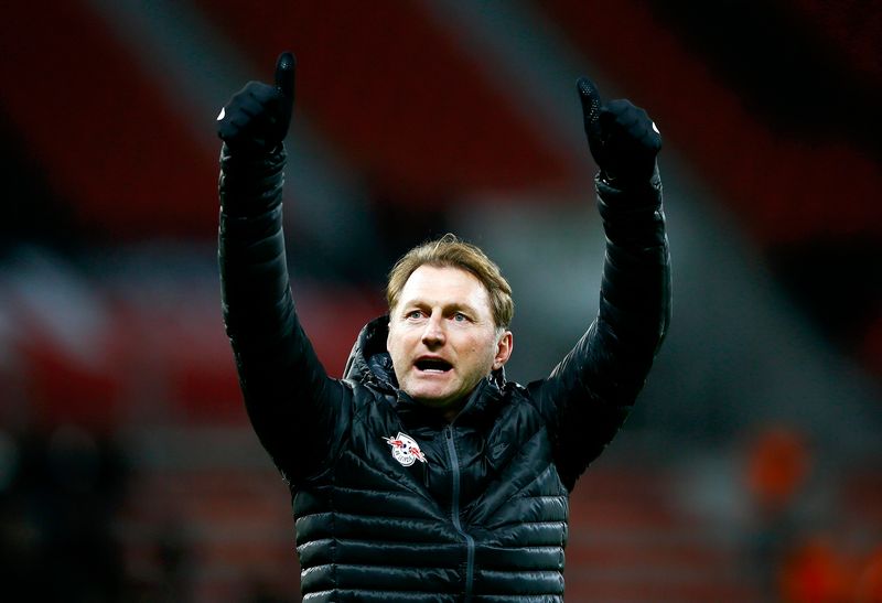 Leipzig's coach Ralph Hasenhuettl after the Bundesliga match against Bayer Leverkusen in Leverkusen November 18, 2016. u00e2u20acu201d Reuters pic