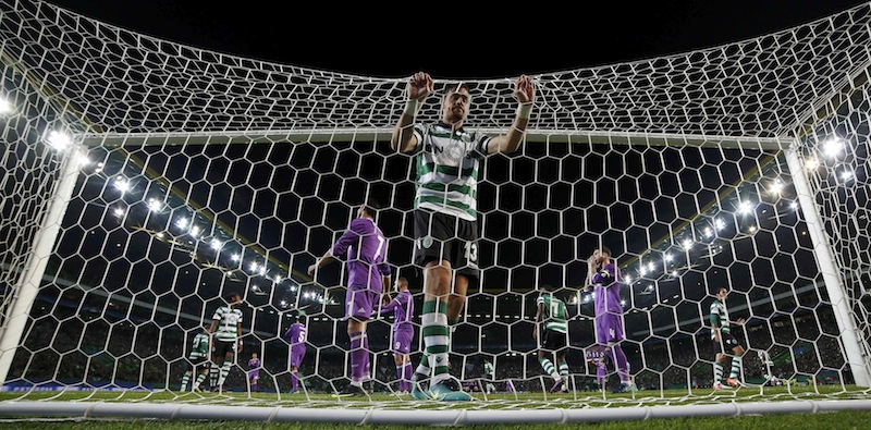 Sporting's Sebastian Coates reacts after Real Madrid's Karim Benzema scored their second goal during the Sporting Portugal v Real Madrid UEFA Champions League group stage Group F match Jose Alvalade stadium, Lisbon.u00c2u00a0u00e2u20acu201d Reuters pic 