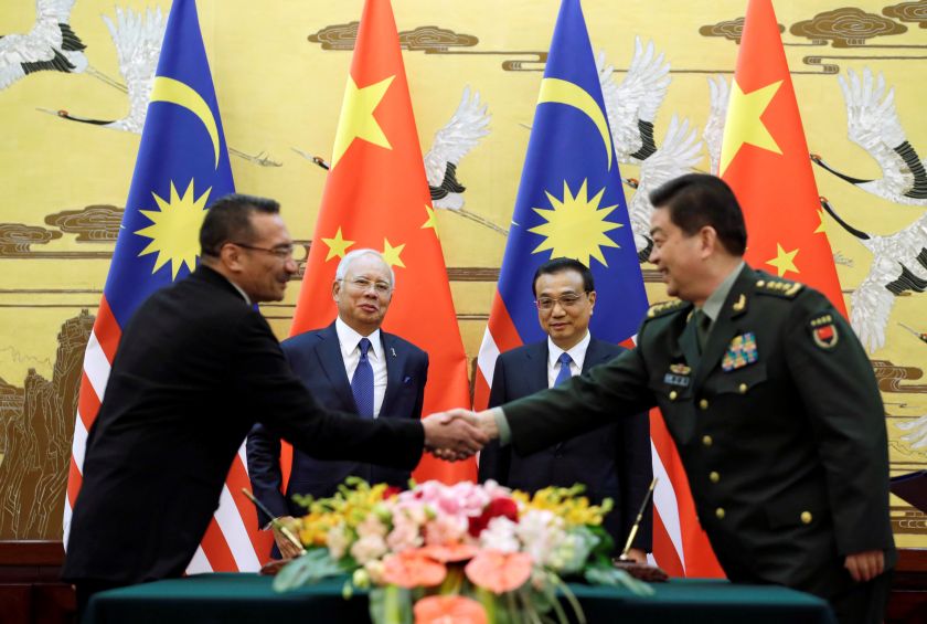 The Malaysia-China defence ties go beyond arms procurement and extend to mutual visits of top defence officials, exchange of military students, strategic dialogue and also last year's joint military exercise. u00e2u20acu201d Reuters pic