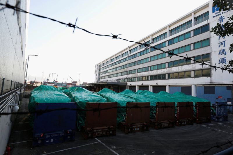 Armoured troop carriers, belonging to Singapore, are detained at a cargo terminal in Hong Kong, November 28, 2016. u00e2u20acu201d Reuters pic